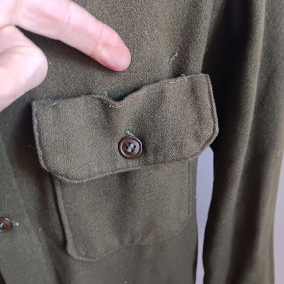 Men's Medium Vintage Shirt Army OG 108 Vietnam Military Distress 1960s 70s - Picture 4 of 11
